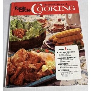 Vintage 1972 Family Circle Illustrated Library of Cooking Volume 1 Cookbook